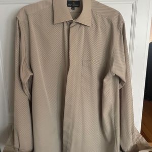 Stacy Adams Men’s button front dress shirt size 16, 34-35